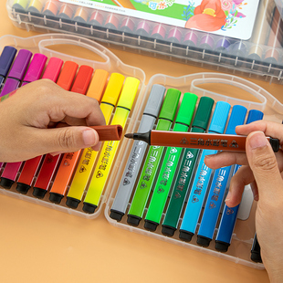 儿童三角杆水彩笔套装 幼儿园宝宝画画彩笔涂鸦绘画彩色笔水彩画笔