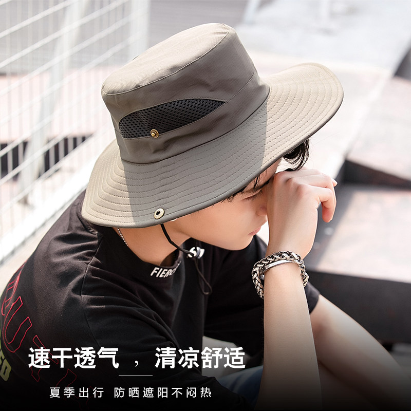 新品新款男士全防护防晒帽渔x夫夏太阳帽颈女骑行登山透户外钓鱼