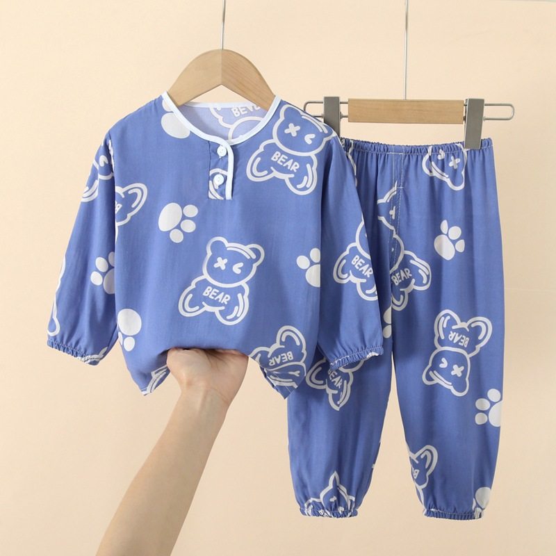 婴儿棉绸睡衣夏季长袖薄款1一3岁儿童男女宝宝0分体绵绸5居家套装,童装/婴儿装/亲子装,家居服连体衣,淘宝优惠券,粉丝福利购,淘宝优惠卷