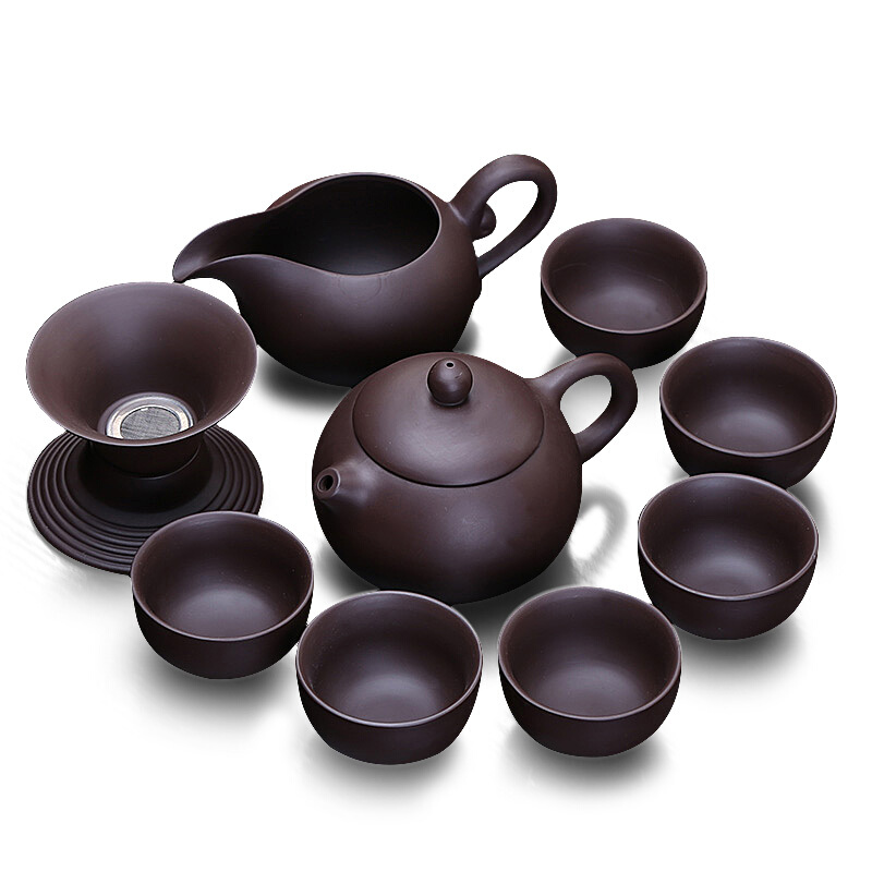 素臻紫砂功夫茶具套装家用客厅陶瓷原矿宜兴泡茶壶盖碗公道杯茶杯