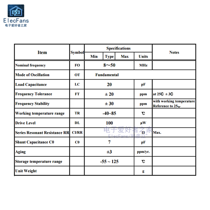 极速贴片5032无源晶振8.000MHz ±20PPM 20PF 5.0*3.2mm 2脚 8M谐 电子元器件市场 频率元件 原图主图