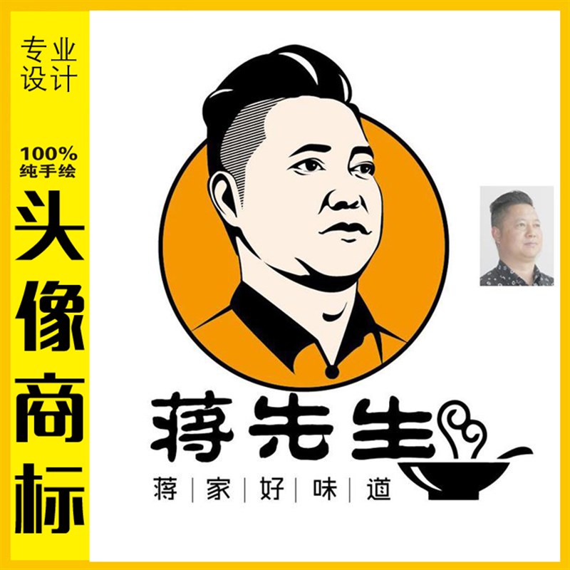 头像设计头像定制头像商标人像头像人物标志头R像企业logo设计