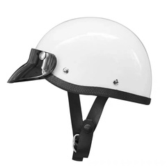 TTCO日式复古机车玻璃钢头盔小盔体哈雷瓢盔电动车玻璃钢帽檐半盔