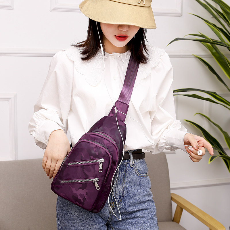 2023新款胸包女夏迷彩大容量胸前包斜背包小包牛津布包帆布女包包,箱包皮具/热销女包/男包,胸包,淘宝优惠券,粉丝福利购,淘宝优惠卷