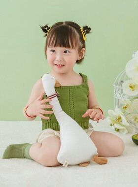 儿童摄影主题服装打包遇见春天清新百天照1-2S岁照宝宝拍照道具
