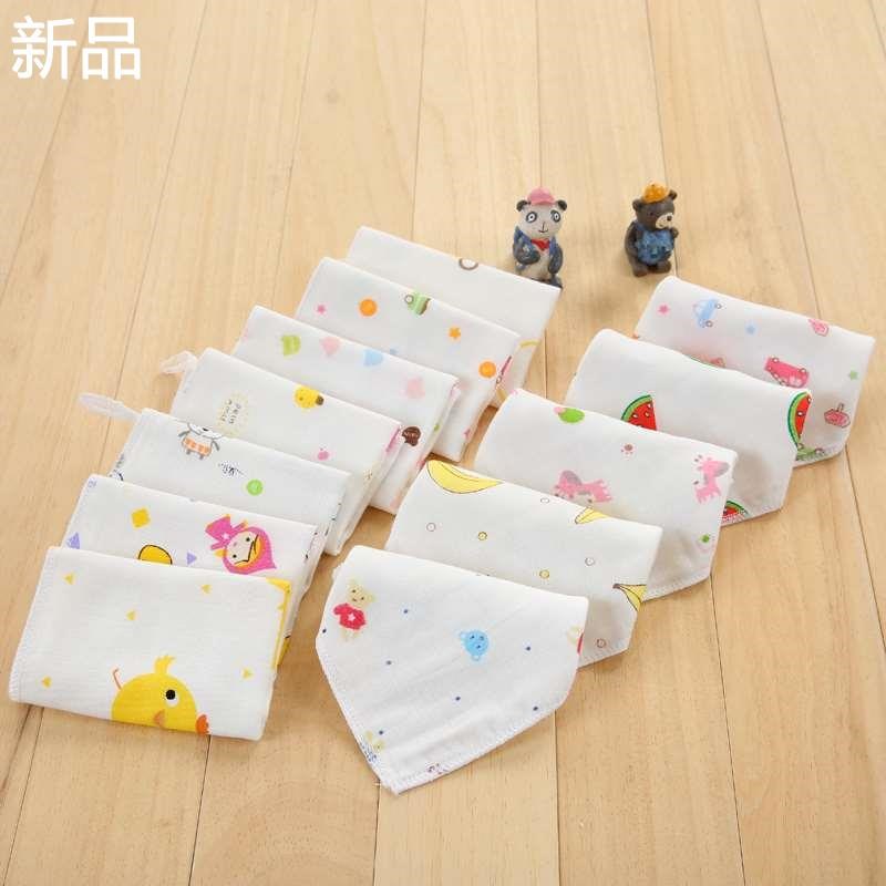 (5条装)纯棉四层纱布方巾手毛巾帕儿童宝宝新生婴儿柔软吸水新品