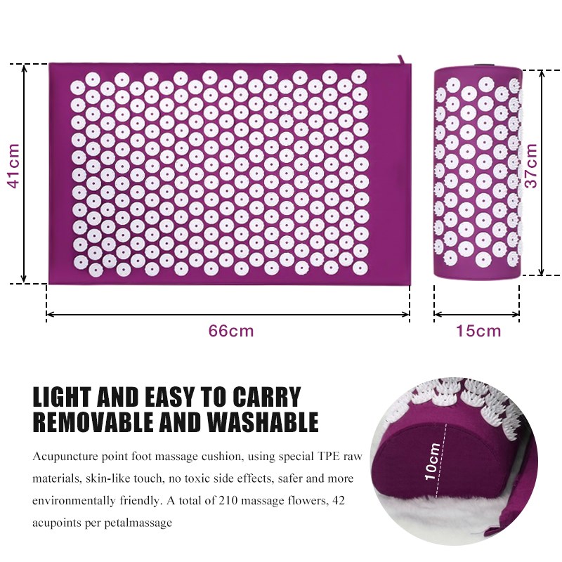 Massage Mat Acupressure Mat 67cm*42cm Yoga Lotus Spike Acupu