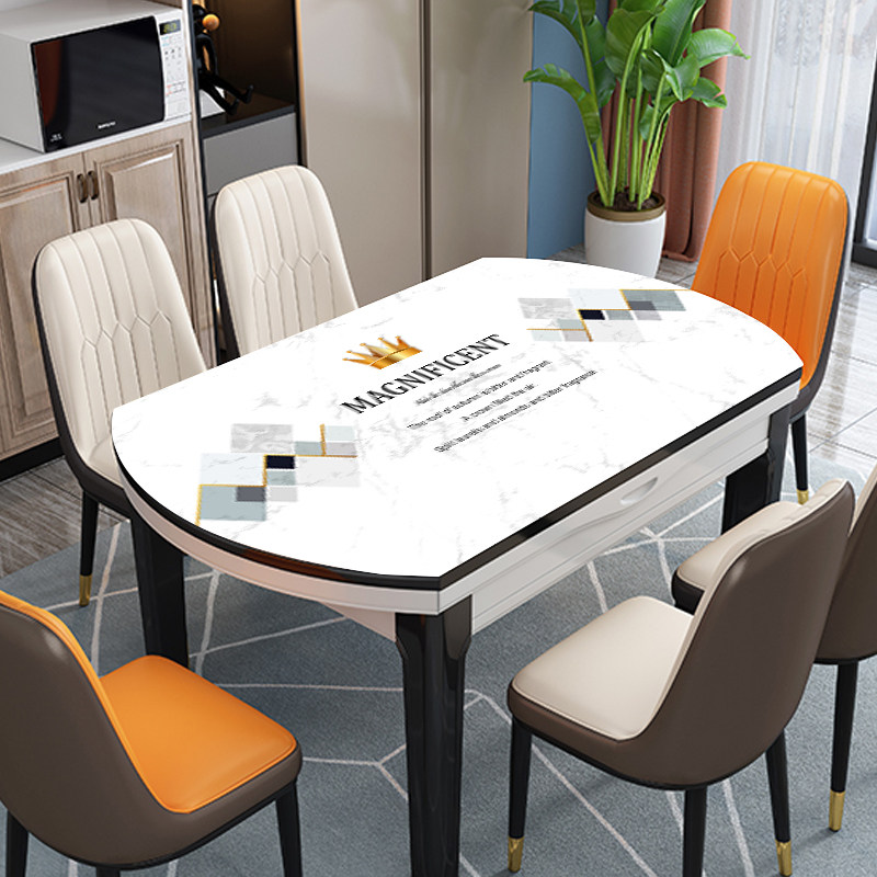 椭圆形餐桌布防水防油免洗pvc可折叠伸缩餐桌垫子防烫软玻璃台布,居家布艺,桌布,淘宝优惠券,粉丝福利购,淘宝优惠卷