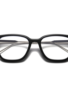 新品Rice nails black qframe glasses frame men's tendy ins re
