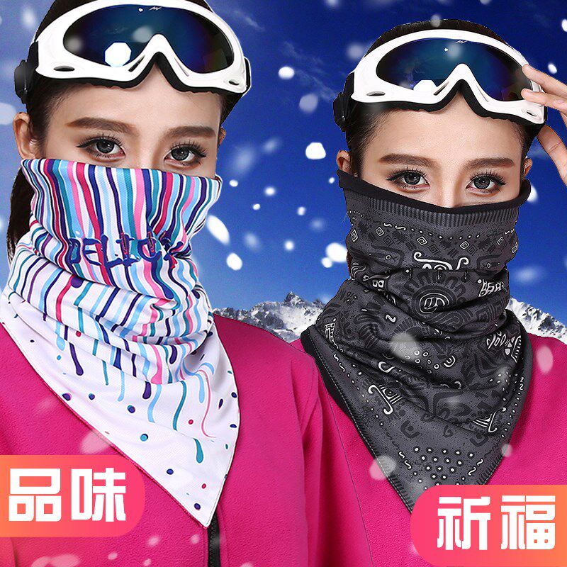 野彩户外骑行头巾抓绒滑雪面罩护脸口罩防风冬季单板男女防寒围脖