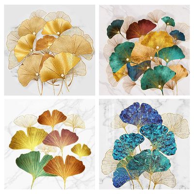 极速Creative Pattern Embroidery Cloth Kit Ginkgo Leaf Cross