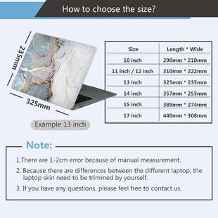 DIY Colorful marble laptop sticker laptop skin 11/12/13/14/1