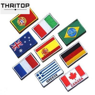 速发Newest Nation Flag Emblem Patch Embroidered Applique