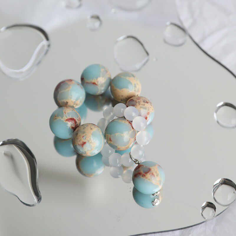 寿山石手捻女文玩盘玩手串指尖把件指环玉髓念珠小众冷门学生女款