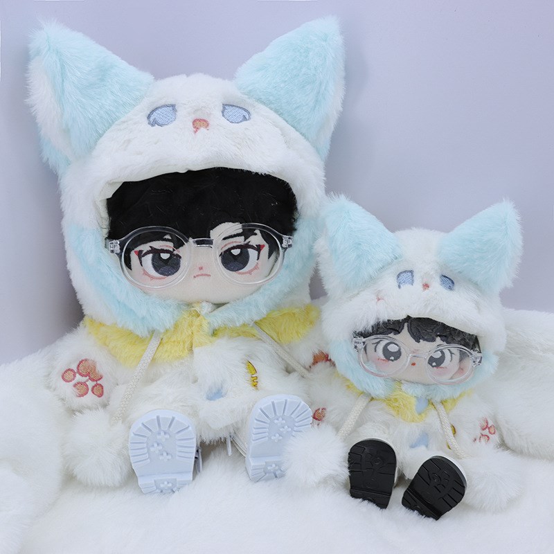 10cm20cm娃衣可爱猫咪毛绒连帽外套20厘米棉花娃娃公仔玩偶衣服