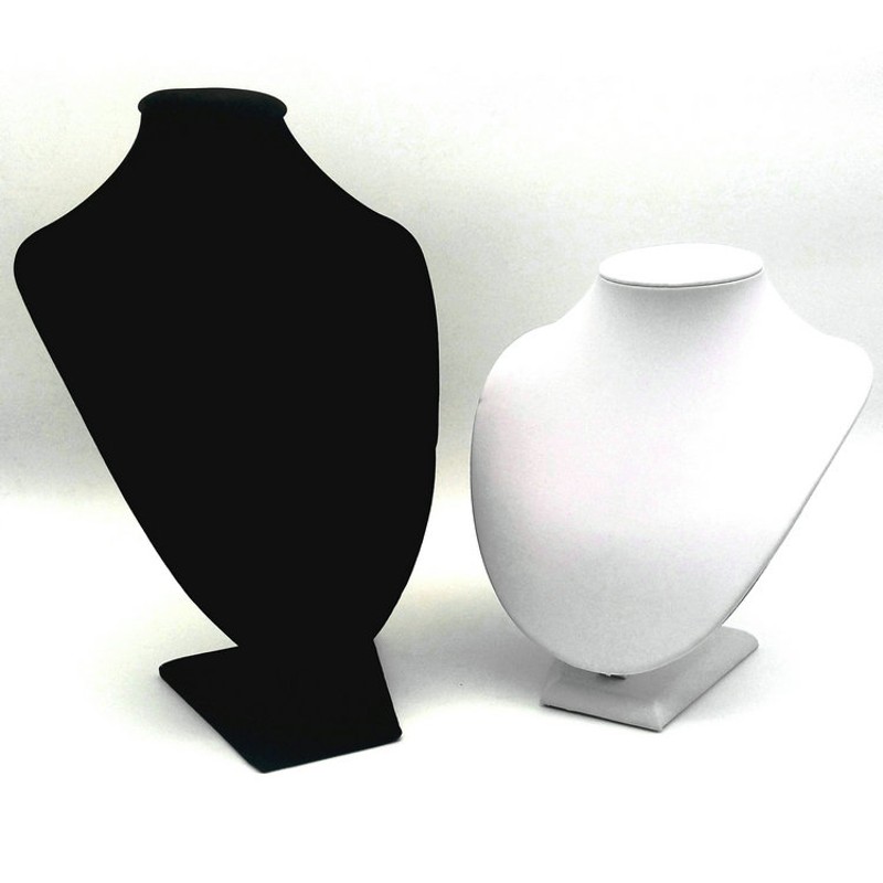 小众高货项链吊坠展示架子 人像脖子黑色白色项链展示饰品首饰展