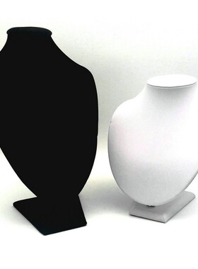 小众高货项链吊坠展示架子 人像脖子黑色白色项链展示饰品首饰展