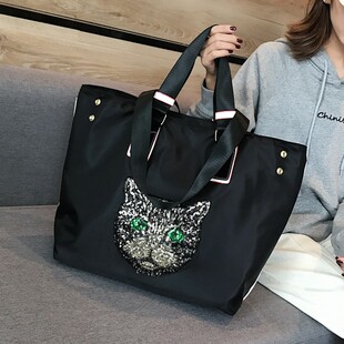 网红女包短期旅行购物袋大容量运动健身包防水牛津布大包 秋冬新款