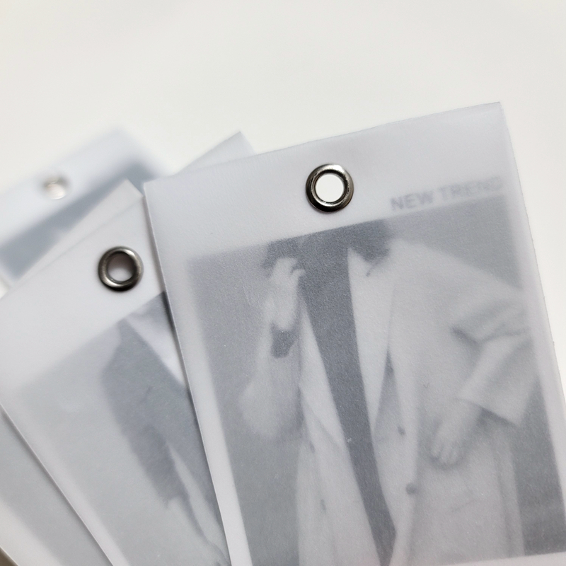 服装吊牌定做衣服挂牌定制女装店商标现货定做半透明卡片定制LOGO