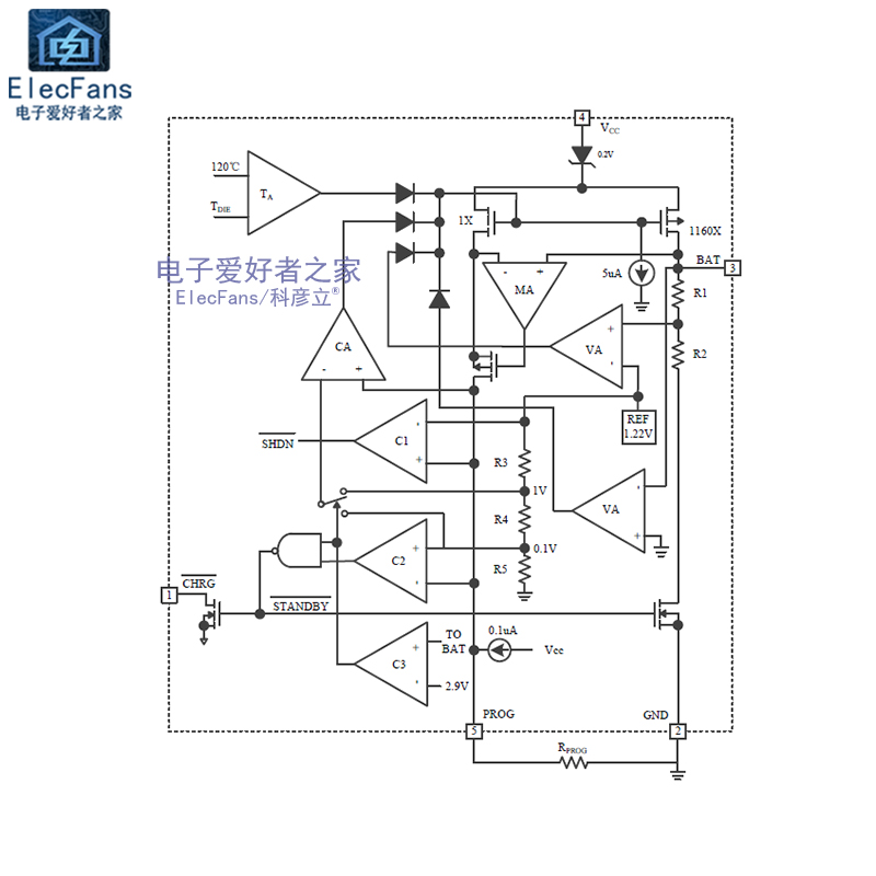 原装TP4065-4j.2V 65b849锂离子电池线性充电管理芯片 SOT23-5封