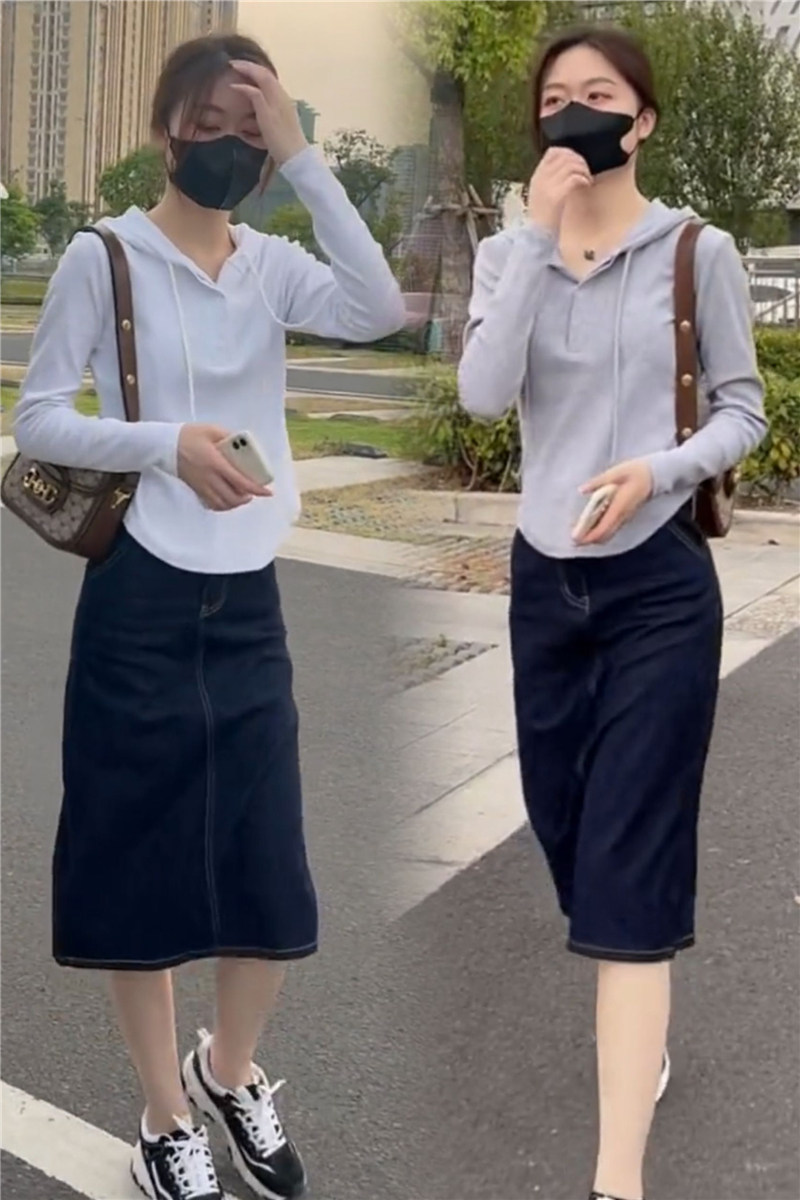 现货连帽卫e衣女薄款春秋款2022新款高级感黑色宽松显瘦短款外套