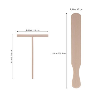 2pcs Pancake Cooking Pie Tool Chinese Wooden Crepe Maker Spr