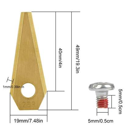 速发18PCS 49*19*1MM Robot Mower Replacement Blade Anti-rust