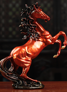 纯铜马摆件马到成功招财酒柜电视柜装G饰办公室桌乔迁新居工艺礼