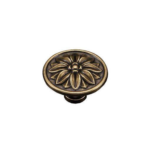 2pcs Vintage furniture knobs 30mm carved single hole handle