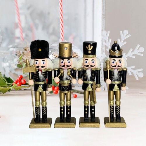 速发4x Nutcracker Soldier Handpainted Creative Nutcracker So