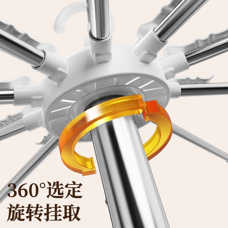 婴儿晾衣架落地阳台室内宝宝挂衣晾晒杆家用儿童折叠多功能晒袜架