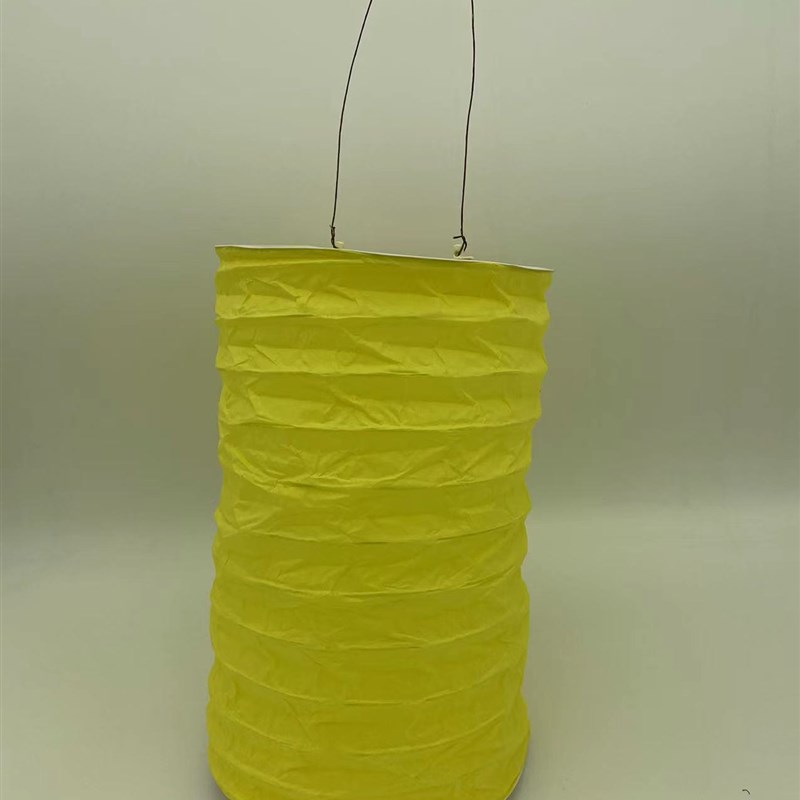 T3LC圆形小灯笼古风老式纸糊儿童挂J饰红色灯笼幼儿园手提装饰