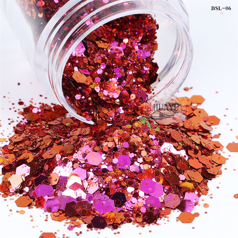 美甲变色龙亮片韩国爆闪指甲细闪粉diyK滴胶流麻变色大亮片金葱粉