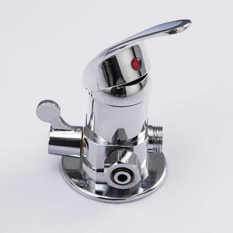 现货太阳能热水器混水阀明装淋浴混合阀冷热开关卫生间带上水阀配