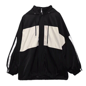 薄款 宽松连帽夹克韩版 工装 2023秋季 风衣女外套大X码 加厚棒球服