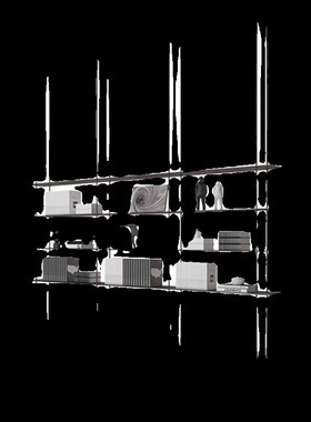 极简书架隔断置物架客厅玄关装饰陈列架办公室铁艺展示架多层现货