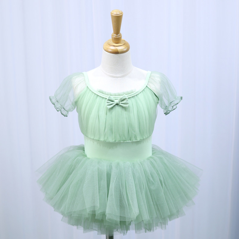 小众高货舞蹈服儿童女夏季短袖白雪公主六一演出服幼儿练功服女童