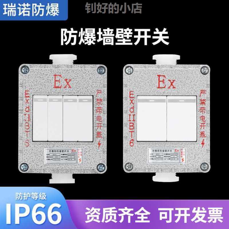 防爆墙壁开关220V10A一二三四C开明装暗装单双控86型工业照明开关