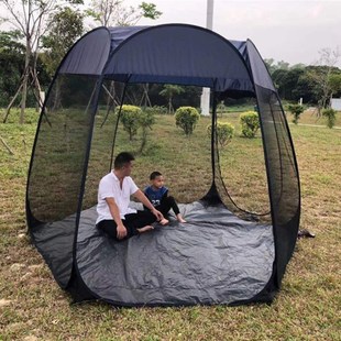 简易帐篷户外全自动免搭速开花园庭院防蚊网纱凉棚室外沙滩遮阳帐