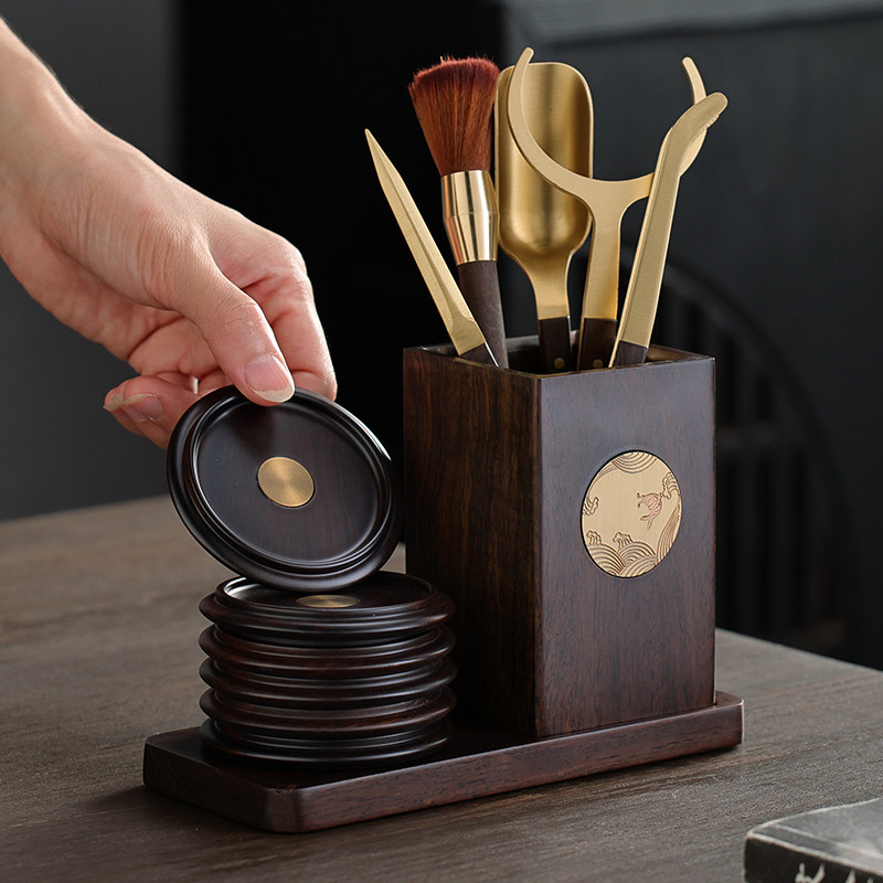 黑檀茶杯垫防烫茶杯托办公室隔热垫茶道杯垫功夫茶具配件套装,餐饮具,茶托,淘宝优惠券,粉丝福利购,淘宝优惠卷