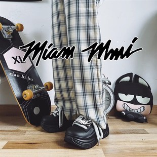 秋冬大头厚底增高情侣棉拖鞋男女外穿老爹鞋雪地靴加绒保暖棉鞋潮