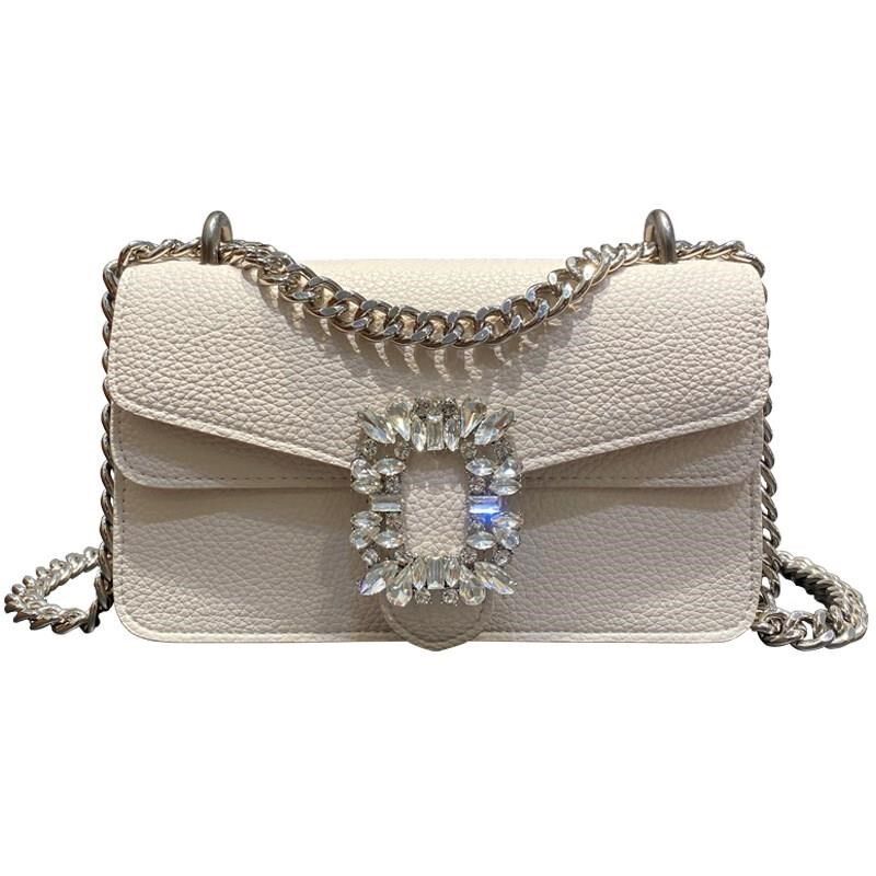 链条包包包女款女士2024新款斜挎包春夏女白色女包高级感质感新品