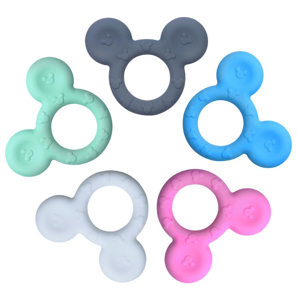 推荐BOBO.BOX 1Pc Mickey Silicone Beads Grade Cartoon Baby Te