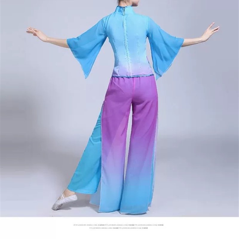 秧歌服演出服女2024新款中老年扇子舞套装艺考古典舞广场舞蹈服装