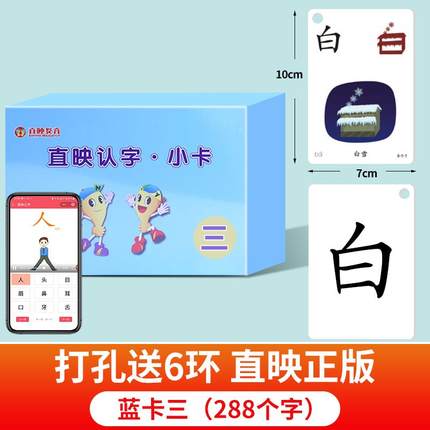新品直映字全套 直映识字儿园儿童宝认宝启蒙看图幼认字 卡片看直