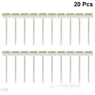 20pcs Hitting Creative Hammers Toys Mini Wood Solid Hammer