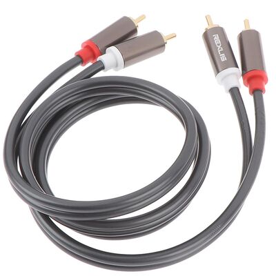 1m 2RCA Male to 2RCA Male Stereo Audio Cable Plated for Hom