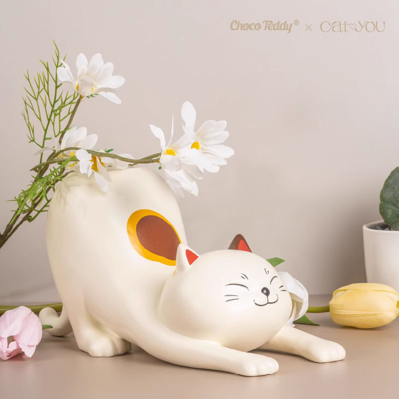 CatYou | 那坨猫 撑起你系列摆件 招财花猫艺术托盘 创意设计