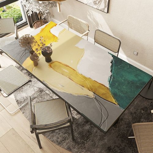 桌垫防水防油防烫免洗皮革桌布长方形餐桌垫轻奢美式茶几垫