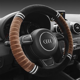 2024新款 保暖短毛绒女士保护套 轿车方向盘套通用防滑吸汗汽车冬季